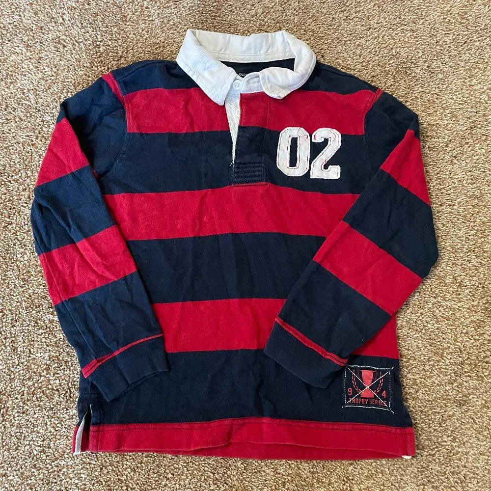 Old Navy long sleeve rugby polo shirt XS (5)